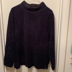 Llbean Dark Blue Fleece Top- Medium